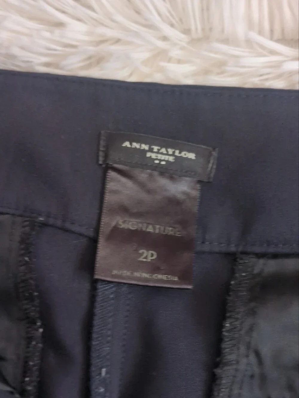 Ann Taylor Straight-Leg Navy Pull-On Pants - Picture 2 of 6